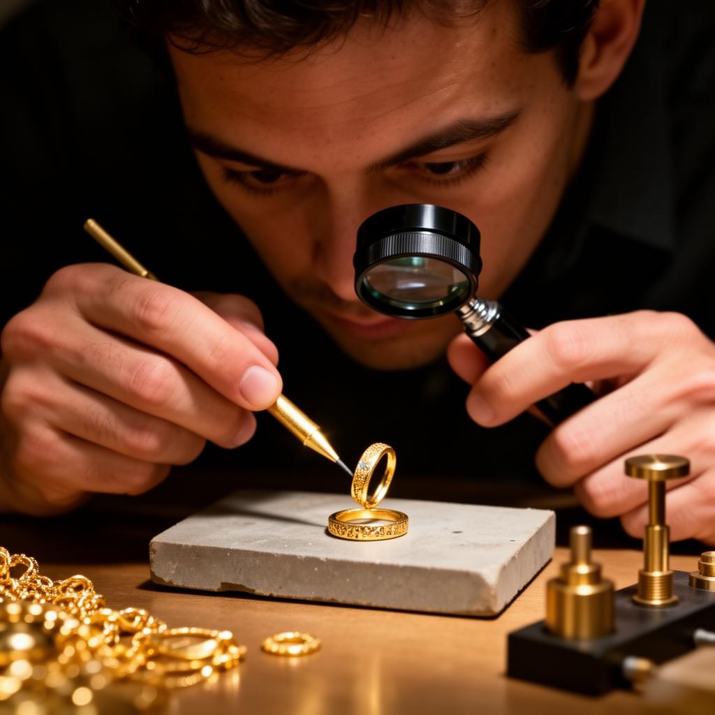 Expert test de echtheid van goud